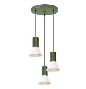 Lampa wisząca ESTRIA 3 SL.1873 oprawa w kolorze oliwkowym SOLLUX LIGHTING