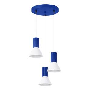 Lampa wisząca ESTRIA 3 SL.1875 oprawa w kolorze ultramaryna SOLLUX LIGHTING