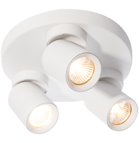 Plafon Pointa LP-6398/3C Round WH oprawa w kolorze białym LIGHT PRESTIGE