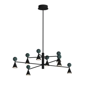 Żyrandol BINGO P0684 oprawa w kolorze czarnym MAXLIGHT