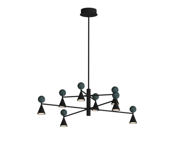 Żyrandol BINGO P0684 oprawa w kolorze czarnym MAXLIGHT