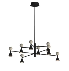 Żyrandol BINGO P0685 oprawa w kolorze czarnym MAXLIGHT