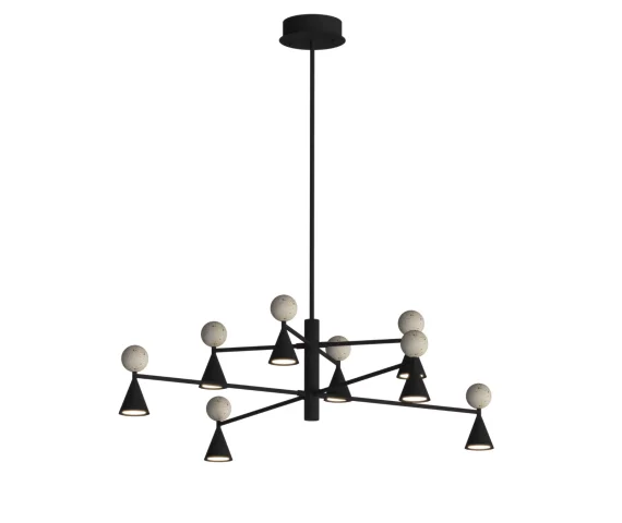 Żyrandol BINGO P0685 oprawa w kolorze czarnym MAXLIGHT