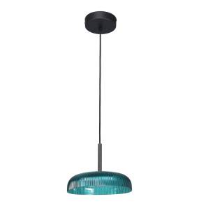 WYPRZEDAŻ Lampa wisząca Colle PND-48529-BK-BLU oprawa w kolorze czarnym z niebieskim kloszem ITALUX