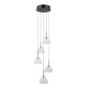 Lampa wisząca Montiela PND-34374-5-BK oprawa w kolorze czerni i złota ITALUX