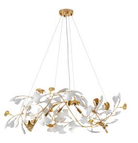 Lampa wisząca BOTANIKA GOLD 100 cm - złota, G9, regulowana, designerska