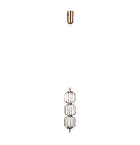Lampa wisząca Pedro PND-34405-3V-HBR oprawa w kolorze złotym ITALUX