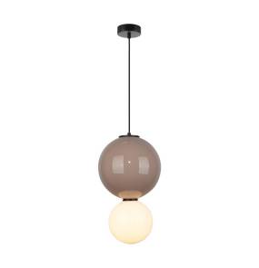 Lampa wisząca Pieve PND-95221-1L-BR oprawa w kolorze czerni i brązu ITALUX