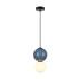 Lampa wisząca Pieve PND-95221-1M-BLU oprawa w kolorze czarno-niebieskim ITALUX