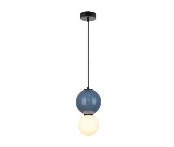 Lampa wisząca Pieve PND-95221-1M-BLU oprawa w kolorze czarno-niebieskim ITALUX
