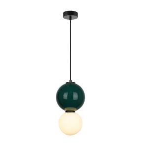 Lampa wisząca Pieve PND-95221-1M-GRN oprawa w kolorze czarno-zielonym ITALUX