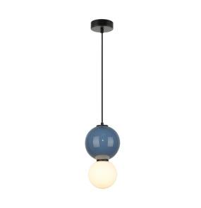 Lampa wisząca Pieve PND-95221-1S-BLU oprawa w kolorze czarno-niebieskim ITALUX