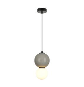 Lampa wisząca Pieve PND-95221-1S-GR oprawa w kolorze czerni i szarości ITALUX