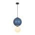 Lampa wisząca Pieve PND-95221-1L-BLU oprawa w kolorze czarno-niebieskim ITALUX
