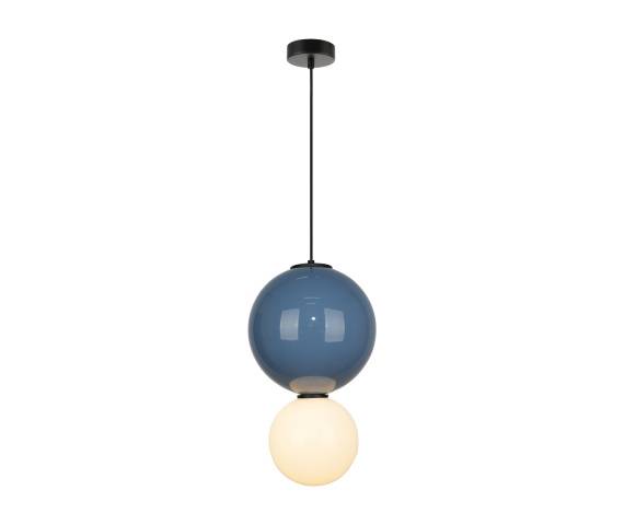 Lampa wisząca Pieve PND-95221-1L-BLU oprawa w kolorze czarno-niebieskim ITALUX