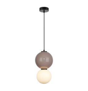Lampa wisząca Pieve PND-95221-1M-BR oprawa w kolorze czerni i brązu ITALUX