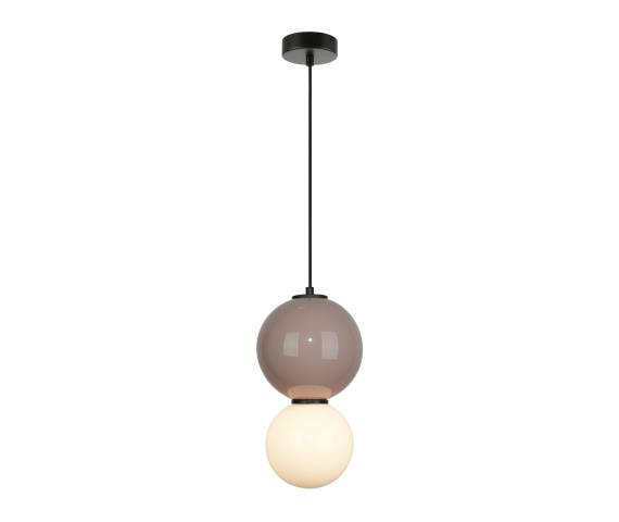 Lampa wisząca Pieve PND-95221-1M-BR oprawa w kolorze czerni i brązu ITALUX