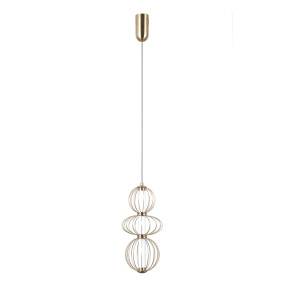 Lampa wisząca Rabel PND-344221-3V-HBR oprawa w kolorze złotym ITALUX