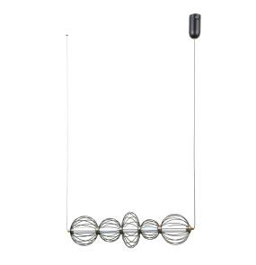 Lampa wisząca Rabel PND-344221-5-BK oprawa w kolorze czarnym ITALUX