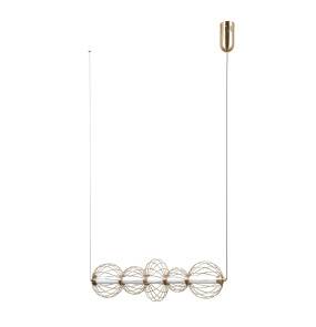 Lampa wisząca Rabel PND-344221-5-HBR oprawa w kolorze złotym ITALUX