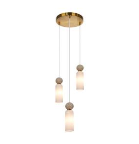 Lampa wisząca Santos PND-95331-3-BRSS oprawa w kolorze złotym ITALUX