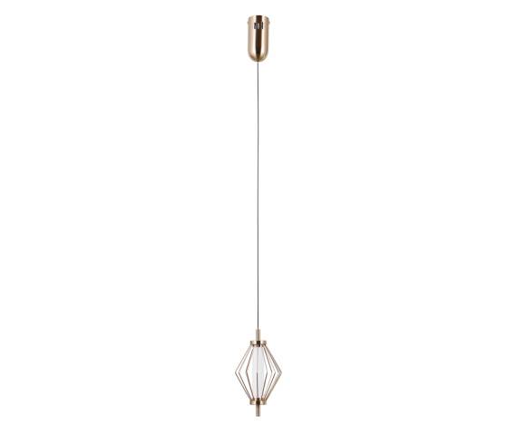 Lampa wisząca Sevil PND-34403-1-HBR oprawa w kolorze złotym ITALUX