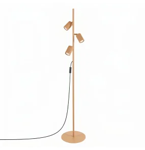 Lampa podłogowa KARBON 3 SL.2022 oprawa w kolorze złotym SOLLUX LIGHTING