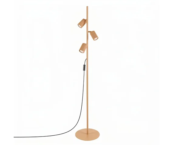 Lampa podłogowa KARBON 3 SL.2022 oprawa w kolorze złotym SOLLUX LIGHTING