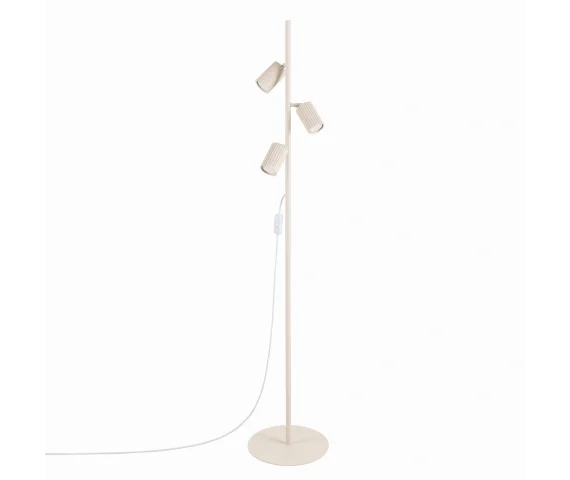 Lampa podłogowa KARBON 3 SL.2018 oprawa w kolorze beżowym SOLLUX LIGHTING