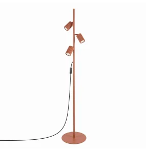 Lampa podłogowa KARBON 3 SL.2024 oprawa w kolorze ochry czerwonej SOLLUX LIGHTING