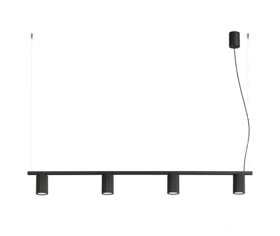 Lampa wisząca KARBON 4 SL.2712 oprawa w kolorze czarnym SOLLUX LIGHTING