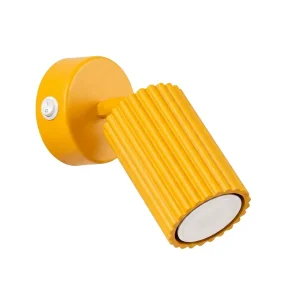 Kinkiet z włącznikiem KARBON SL.2356 oprawa w kolorze żółtym Sollux Lighting
