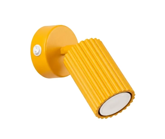 Kinkiet z włącznikiem KARBON SL.2356 oprawa w kolorze żółtym Sollux Lighting
