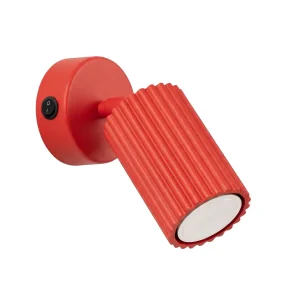 Kinkiet z włącznikiem KARBON SL.2363 oprawa w kolorze czerwonym Sollux Lighting