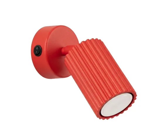 Kinkiet z włącznikiem KARBON SL.2363 oprawa w kolorze czerwonym Sollux Lighting