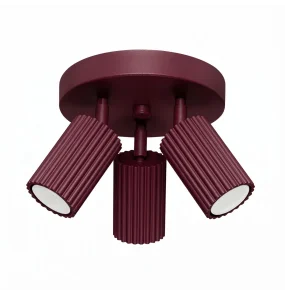 Lampa sufitowa KARBON 3P SL.1928 oprawa w kolorze burgundowym Sollux Lighting