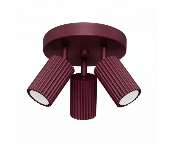 Lampa sufitowa KARBON 3P SL.1928 oprawa w kolorze burgundowym Sollux Lighting