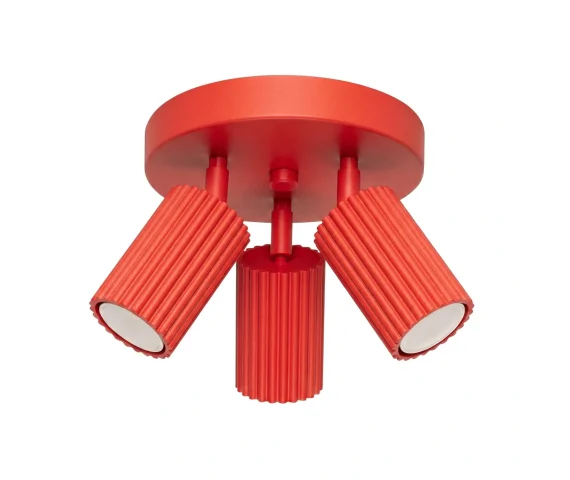 Lampa sufitowa KARBON 3P SL.2367 oprawa w kolorze czerwonym Sollux Lighting