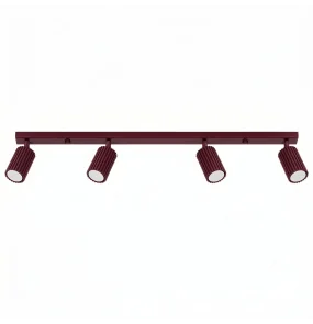 Listwa sufitowa KARBON 4L SL.1924 oprawa w kolorze burgundowym Sollux Lighting