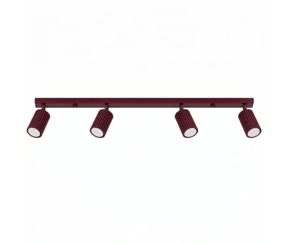 Listwa sufitowa KARBON 4L SL.1924 oprawa w kolorze burgundowym Sollux Lighting