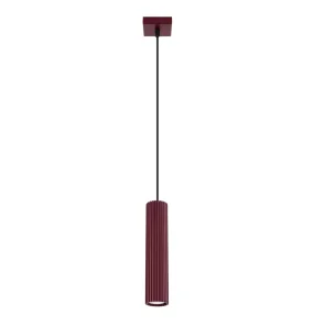 Lampa wisząca KARBON 1 SL.1918 oprawa w kolorze burgundowym Sollux Lighting