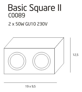 Plafon Basic Square II Maxlight
