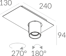 Oprawa natynkowa Auro Base 60 NT 60×1 3-0554 CRI80 Labra