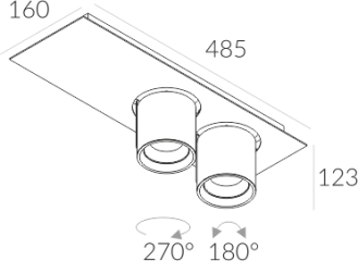 Oprawa natynkowa Auro Base 90 NT 90x2 3-0549 CRI80 Labra