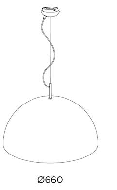 Lampa wisząca Basic Contract C-52/65 Pujol Iluminacion