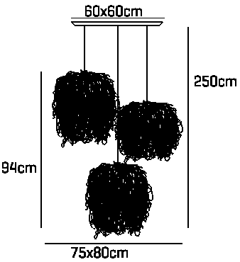 Lampa wisząca Caos CA04A-3 Arturo Alvarez