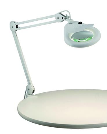 Lampa biurkowa Halltorp 100854 Markslojd biała lampa z powiększającym szkłem 