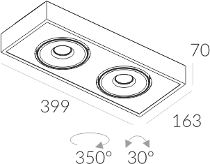 Oprawa natynkowa Lava X2 NT edge.LED 3-0726 CRI80 Labra