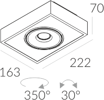 Oprawa natynkowa Lava X1 NT edge.LED 3-0725 CRI80 Labra