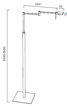 Lampa podłogowa Del P-32 Pujol Iluminacion